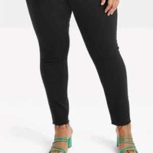 Womens Ava Viv Black Skinny Jeans Sz 20w